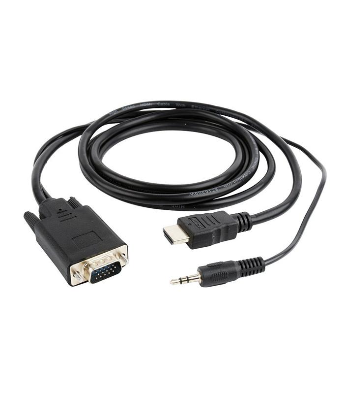 Cable HDMI MALE / VGA MALE +Audio jack- 1.8 M 