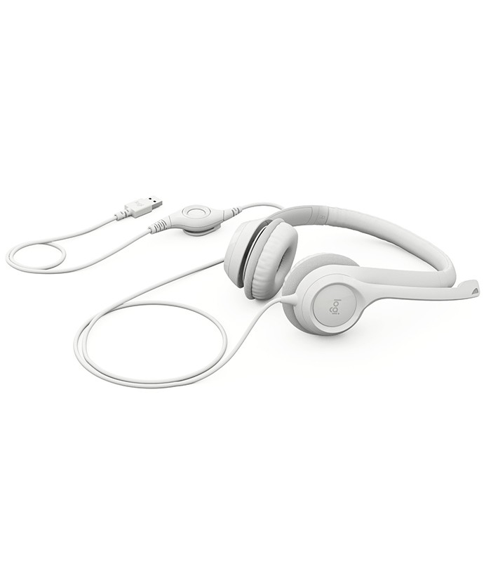 Micro Casque avec fil LOGITECH H390 BLANC entrée USB Antiparasite