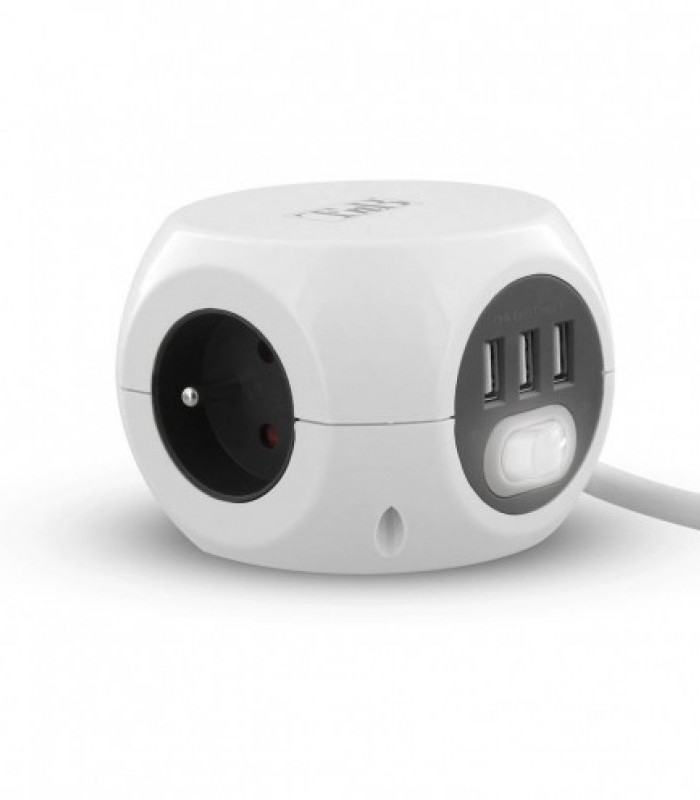 Multiprise TNB 3 prises + 3 ports USB XXX