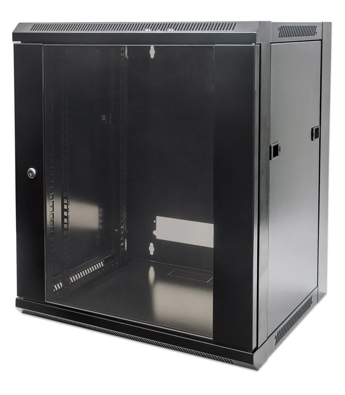 Baie 19'' Noir- 26U larg 600 prof 1000-porte AV/AR