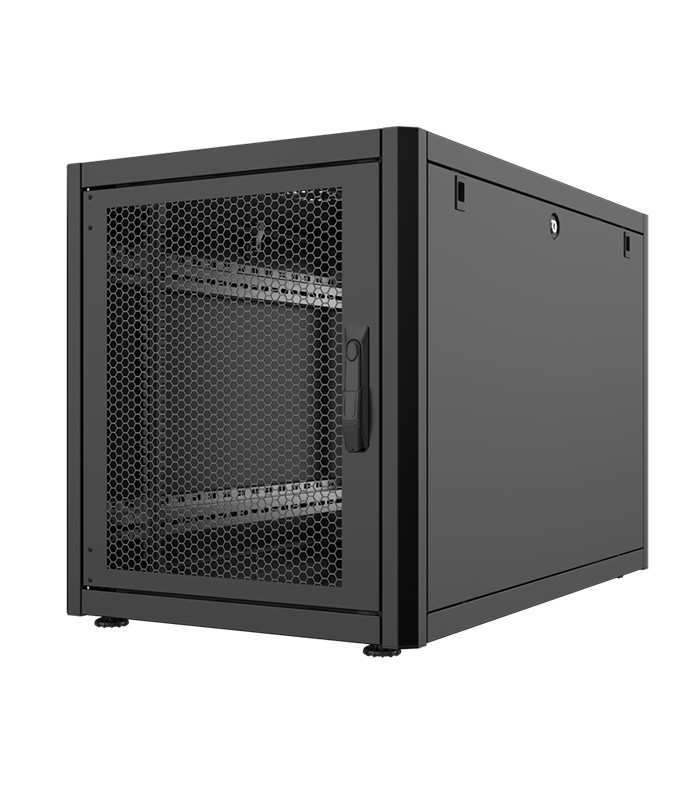 Baie 19" Noir-12U-larg 600 prof 1000-porte AV/AR