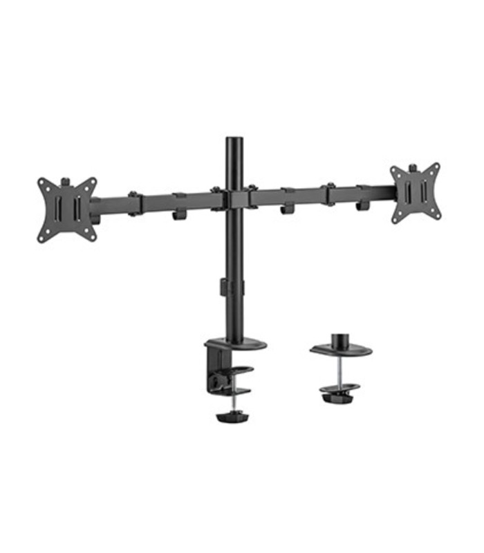 Support 2 écrans 17"-32" à pince-pivotant