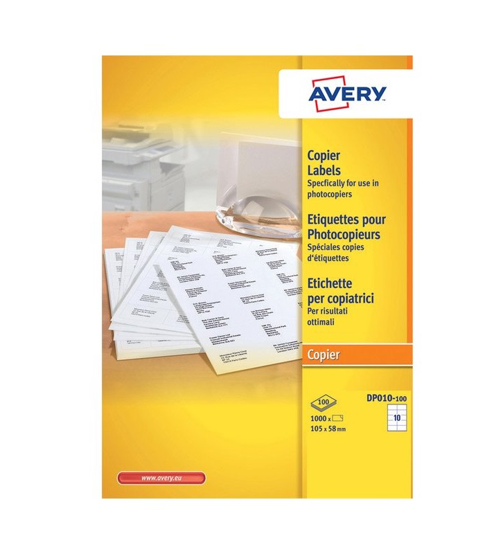 Etiquettes adhésives copieur 105x58mm - 100 f=1000 ét. R.DP010-100