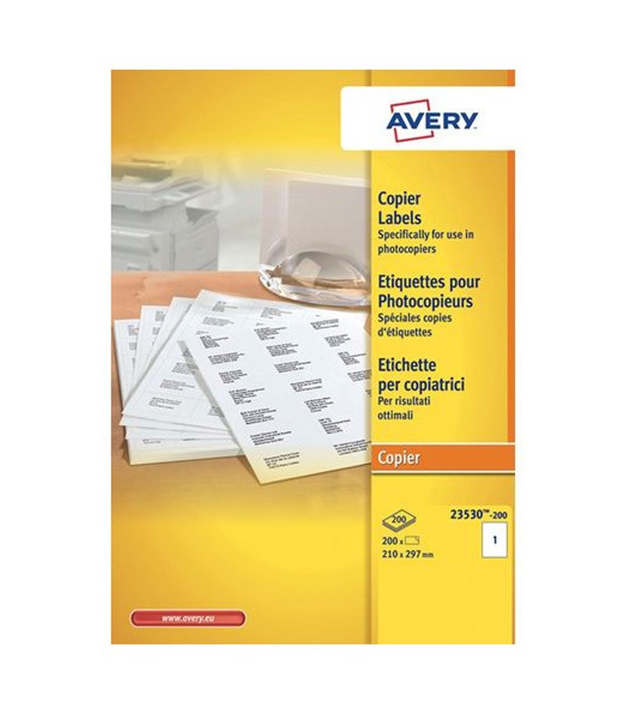 Etiquettes adhésives copieur 210x297mm-200 f=200 ét. R.AE024AE024