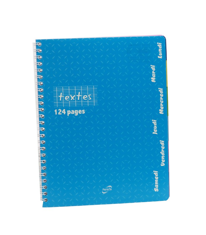 Cahier 17x22 seyès texte 124 pages spirales 70g R.EN28135