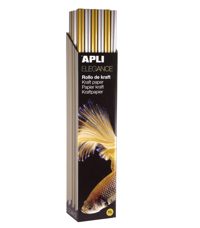 Rouleau kraft 1x3m or/argent R.16508