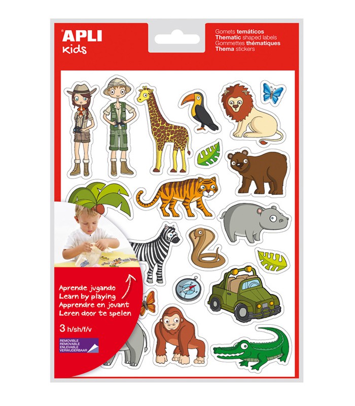 Gommettes jungle 3 feuilles R.11433