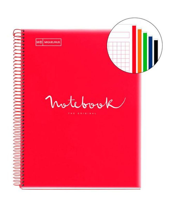 Cahier A4 notebook 5x5 120 pages emotions rouge R.MR46072XXX
