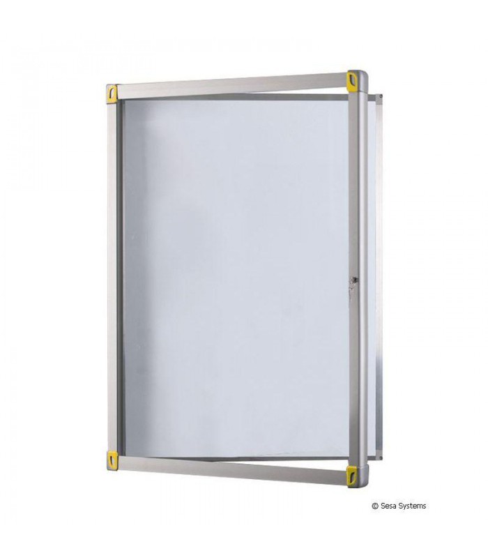 Vitrine 49x35cm magnétique intérieur 2 faces d'expo A4 blanc pléxi
