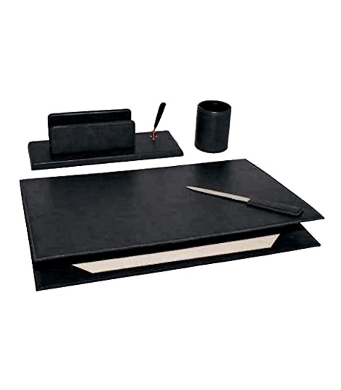 Parure bureau avec sous main à rabat teolo 4p noir R.0742CLA1000