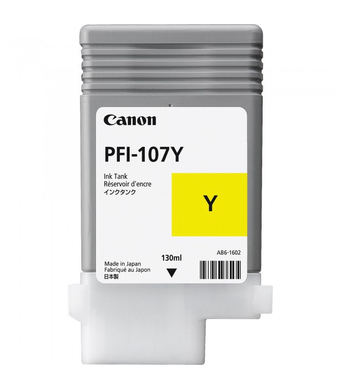 Cartouche encre PFI107 - 130ml - Jaune      IPF770/780&785