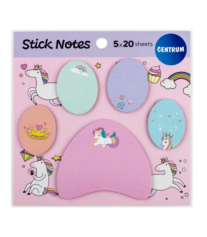 Note repositionnable licorne rose  R.89816