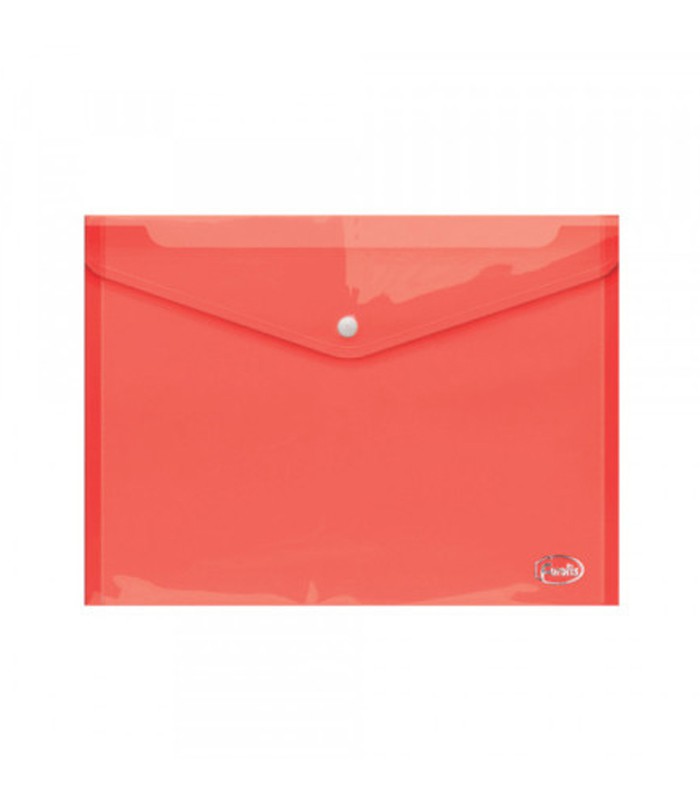 Pochette enveloppe A4 transparent rouge 0.16mm  R.91171