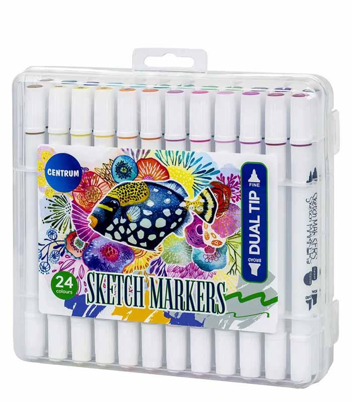 Feutre alcool double pointe pr croquis-graffiti-beaux art 24b R.89701