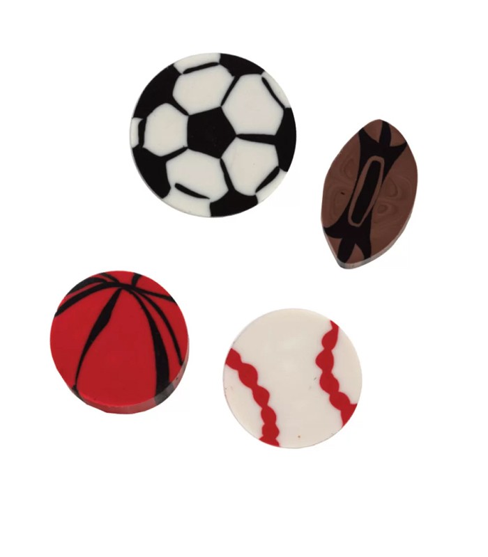 Gomme plastique fantaisie ballons sport R.89806