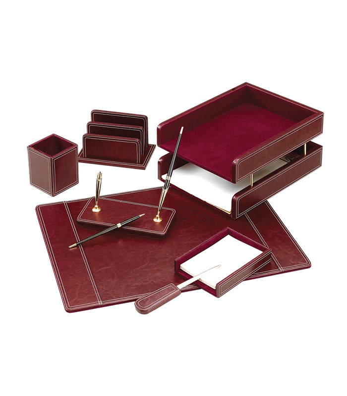 Parure bureau 7 pièces coloris marron R.91040