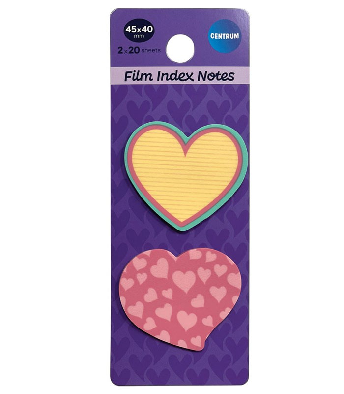 Note repositionnable 45x40mm coeur R.89817