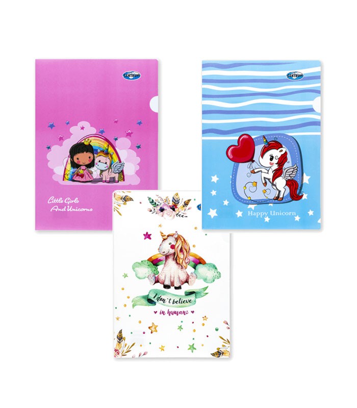 Pochette A4 plastique licorne R.88816