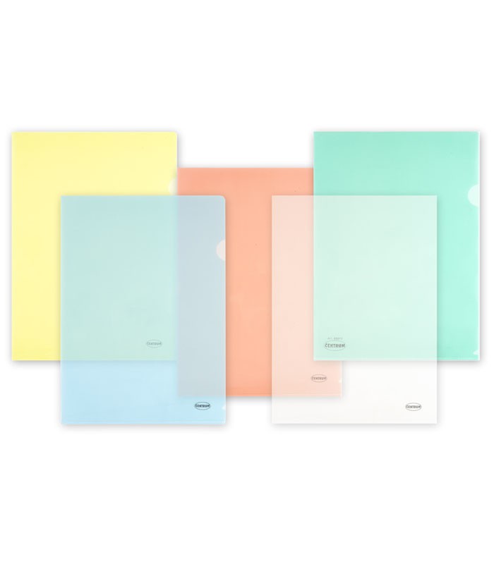 Pochette A4 plastique pastel assortis R.80015