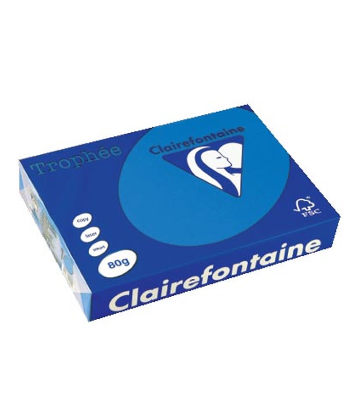 Papier copieur A4 80g bleu turquoise paquet de 500 feuilles R.1781PC