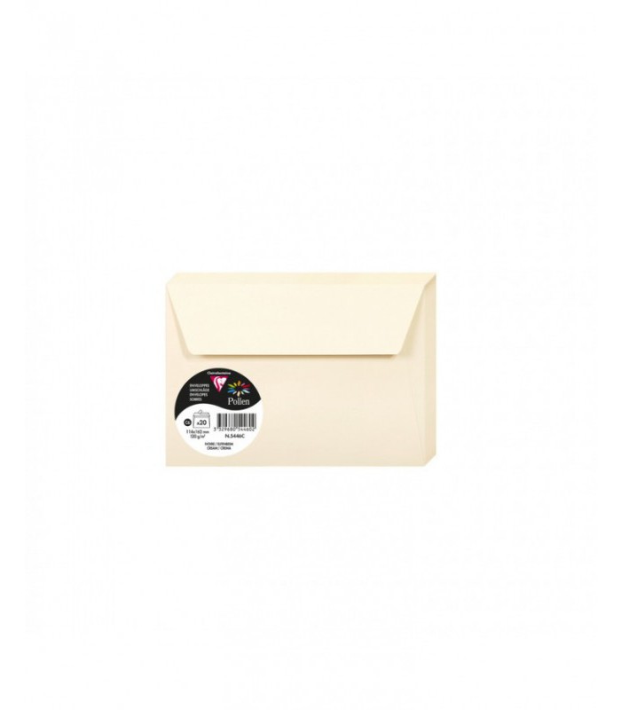 Enveloppe 114x162 faire-part ivoire paquet de 20 120g R.5446C