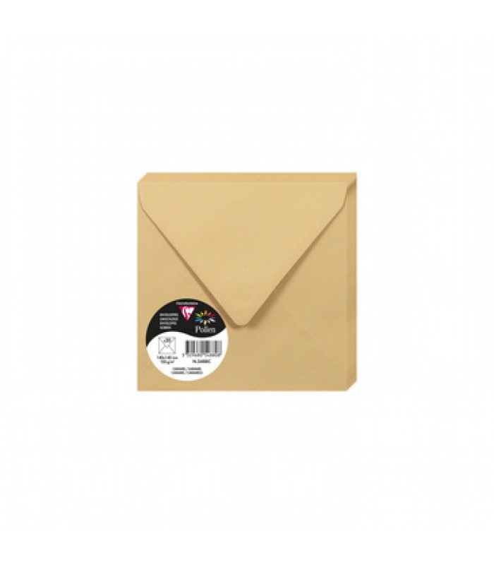 Enveloppe 140x140 faire-part caramel paquet de 20 120g R.5488C