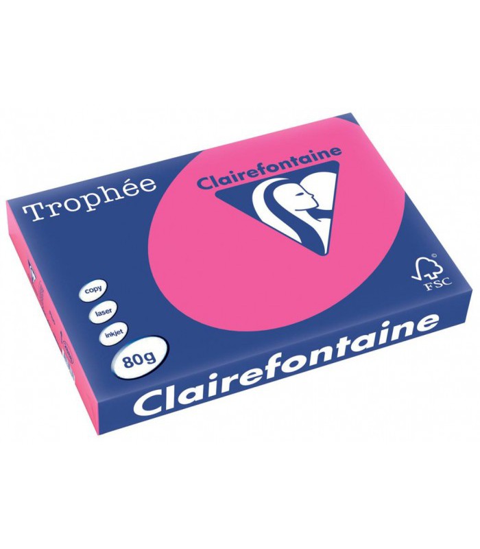 Papier copieur A3 80g fluo rose paquet de 500 feuilles R.2888C