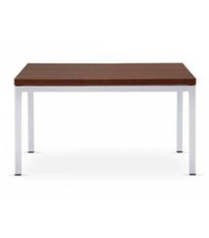 Table basse rectangle CONCERTO 130x75 pied chromé wengé  XXX