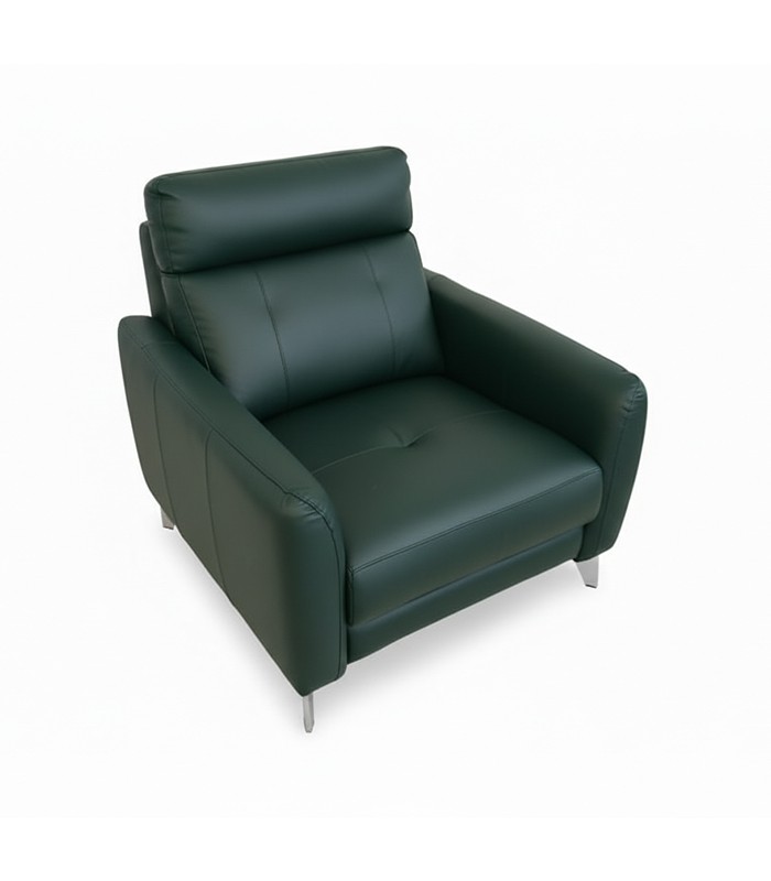 Canapé BALTIMORE 1 place cuir vert foncé  R.S113