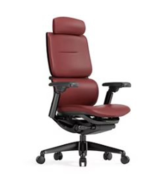 Fauteuil direction COCOO tétiêre simili cuir bordeaux