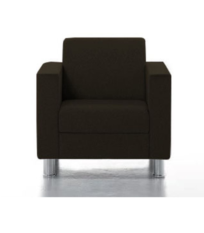 Canapé COMFY 1 place simili cuir noir 