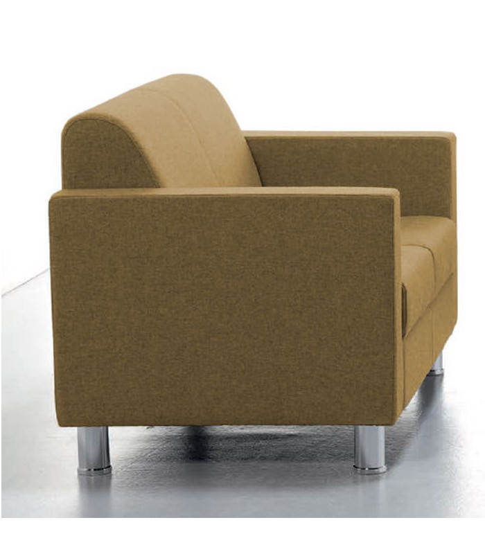 Canapé COMFY 2 places simili cuir sable