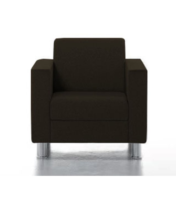 Canapé COMFY 1 place tissu noir 