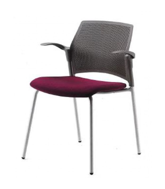 Fauteuil opérateur FRESH dossier assise résille noir 