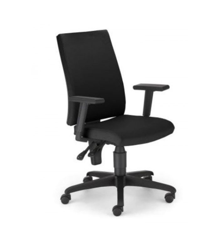 Fauteuil opérateur I-LINE tissu noir accoudoirs  XXX