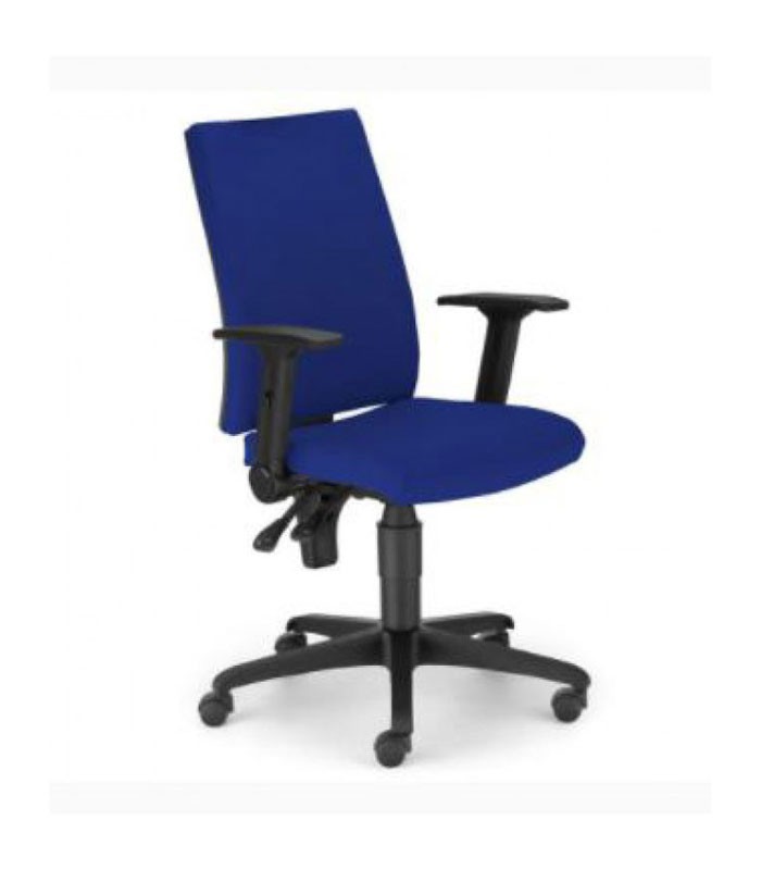 Fauteuil opérateur I-LINE tissu bleu accoudoirs  XXX
