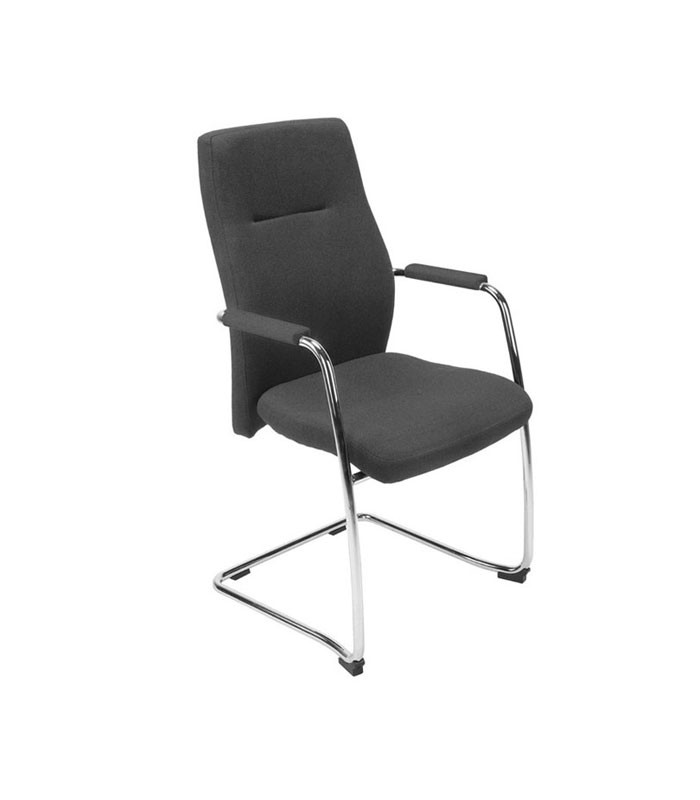 Fauteuil visiteur ORLANDO simili cuir noir pied luge chromé XXX