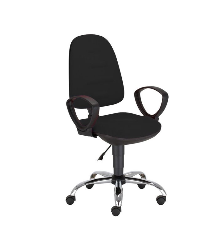 Fauteuil opérateur PEGAZ avec accoudoirs tissu noir  XXX