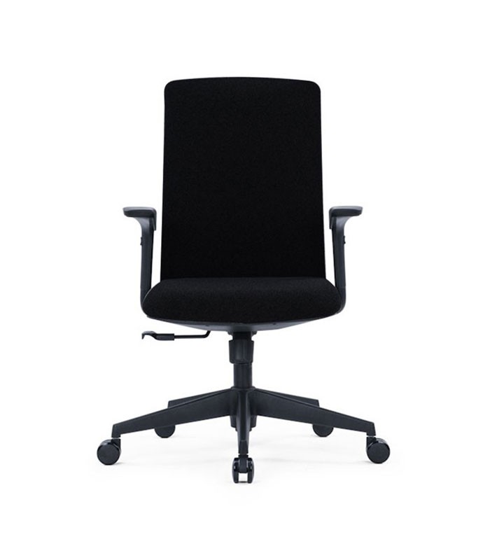 Fauteuil manager RUPERT avec accoudoirs tissu noir   XXX