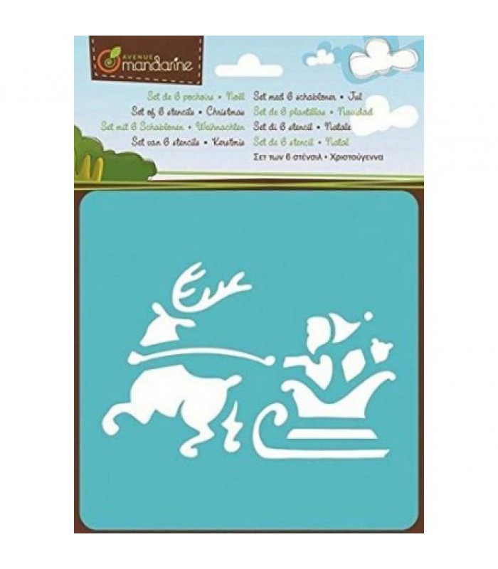 Set de 6 pochoirs Animaux de la ferme R.42440MD