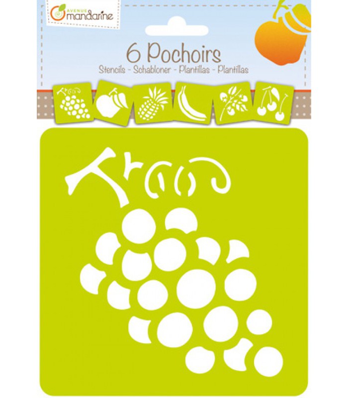 Set de 6 pochoirs Animaux de la savane R.42442MD