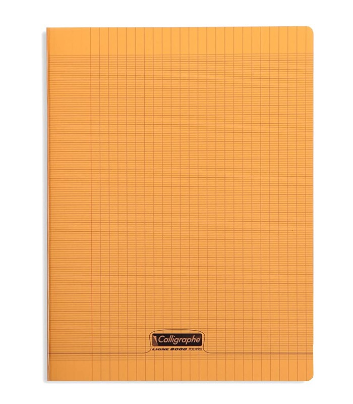 Cahier 24x32 seyès 96 pages piqure 90g PP orange R.18198C