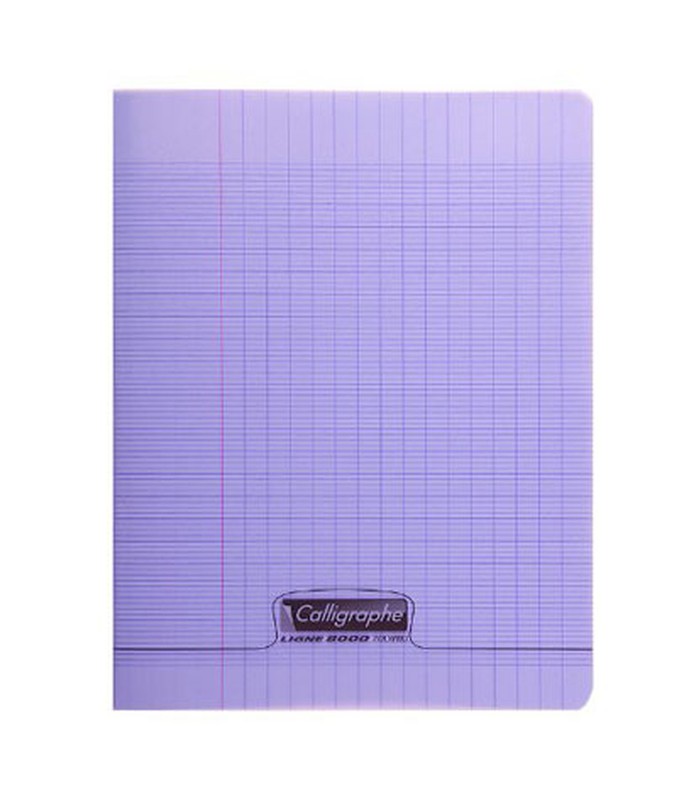 Cahier 17x22 seyès 96 pages piqûre 90g PP violet R.18127C  