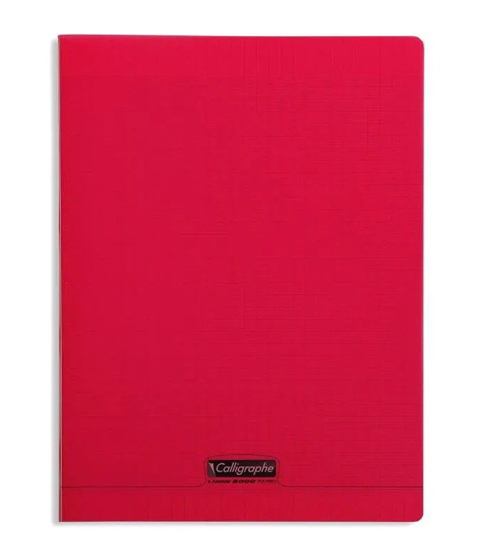 Cahier 24x32 seyès 96 pages piqure 90g PP rouge R.18193C