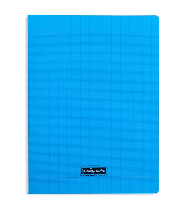 Cahier 24x32 seyès 96 pages piqure 90g PP bleu R.18192C