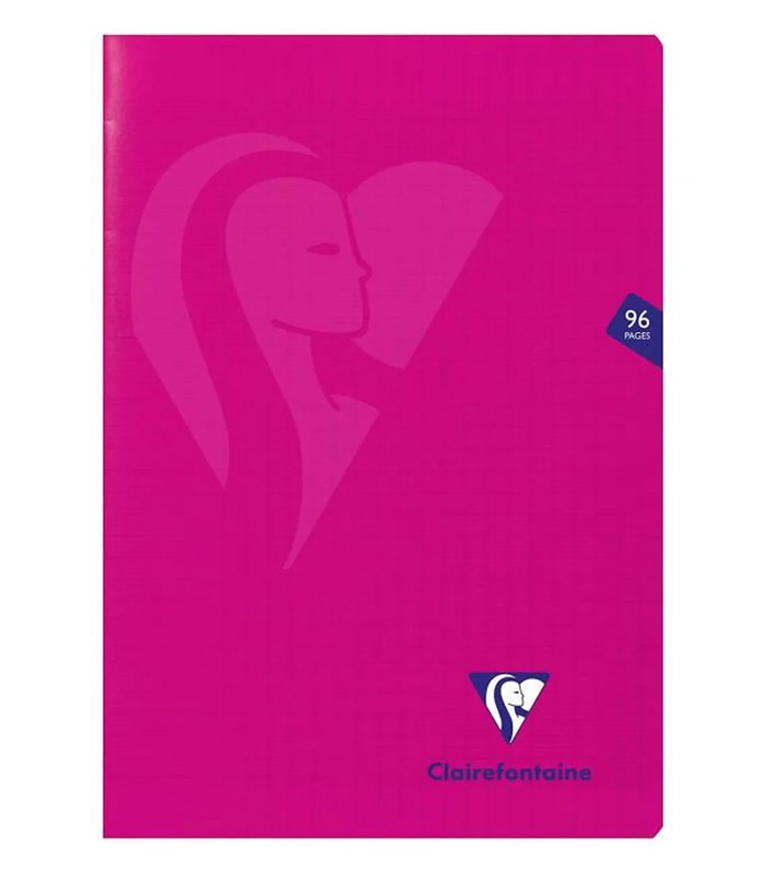 Cahier A4 seyès 96pages piqûre 90g PP mimesys rose R316161C  FRANCO
