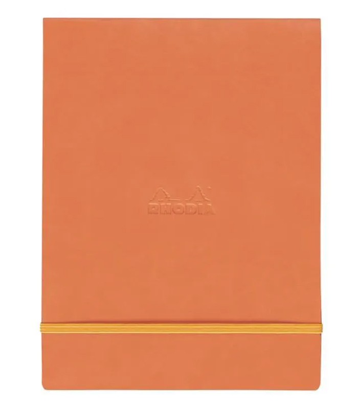Bloc notes 9x14cm rhodiarama tangerine 192 pages R.194368C  XXX