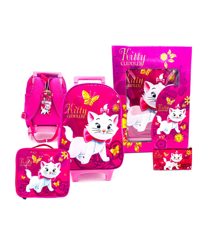 Trolley moyen modèle + sac goûter + trousse Marie kitty R.MBS309B