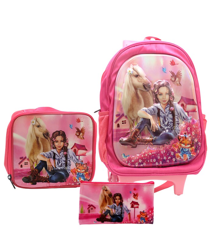 Trolley moyen modèle + sac goûter + trousse cheval R.MBS310B