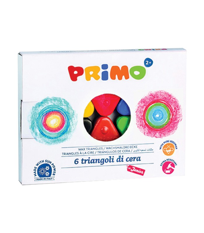 Crayons à la cire triangulaires boîte de 6 R.074TRI6